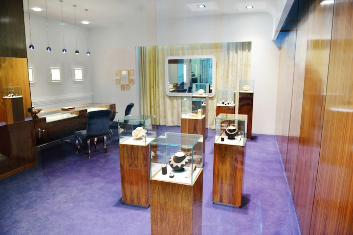 custom casework for luxury jewelry store display cases