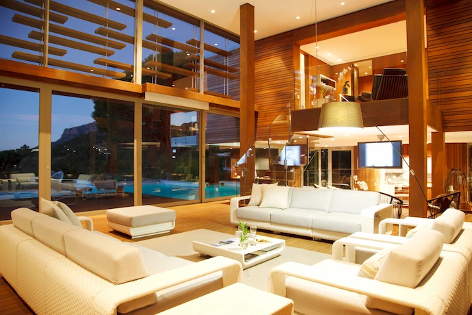 luxury custom woodwork living space