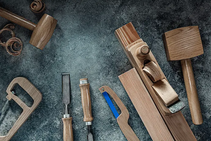 Woodworking  tools on a table