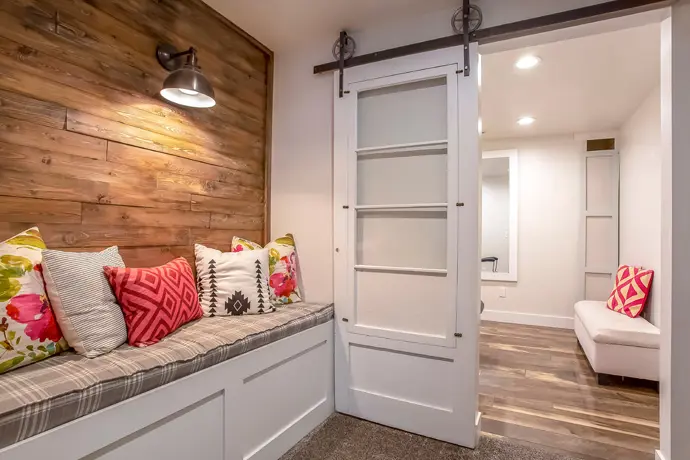 integrated sofa near door