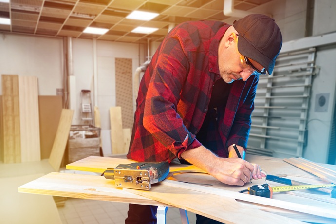 woodworker working on a piece of wood