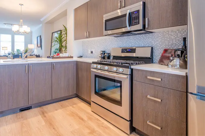 Kitchen with built in storage