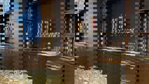 behind a sports bar