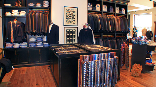 a display of ties in a store