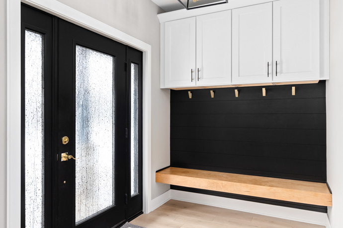 Entryway with cabinetry