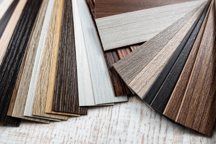 Wood finish swatch cards