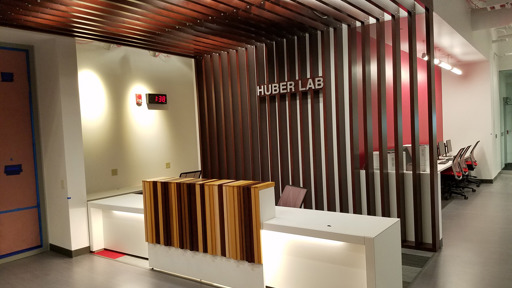the reception area of a modern office