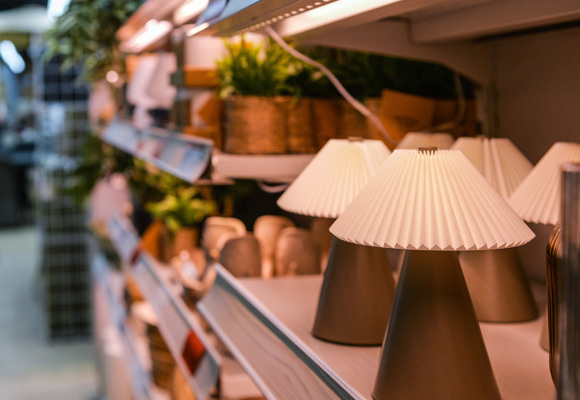 Nightlamp in a retail store