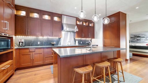 custom kitchen cabinets in Solaris Residences in Vail Colorado