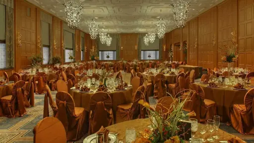 Custom woodworking wall trims at hotel allegro
